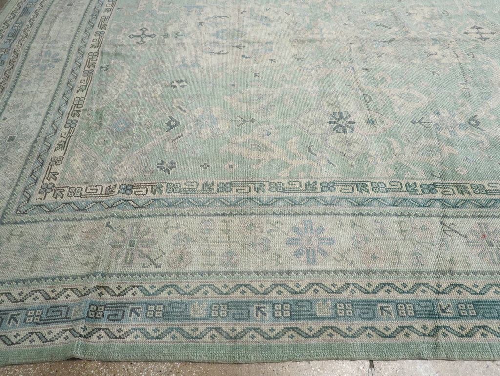 Antique Turkish Oushak Oversize Carpet, No.31871 - Staging