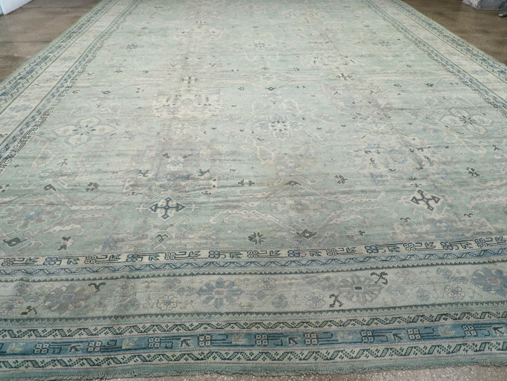 Antique Turkish Oushak Oversize Carpet, No.31871 - Staging