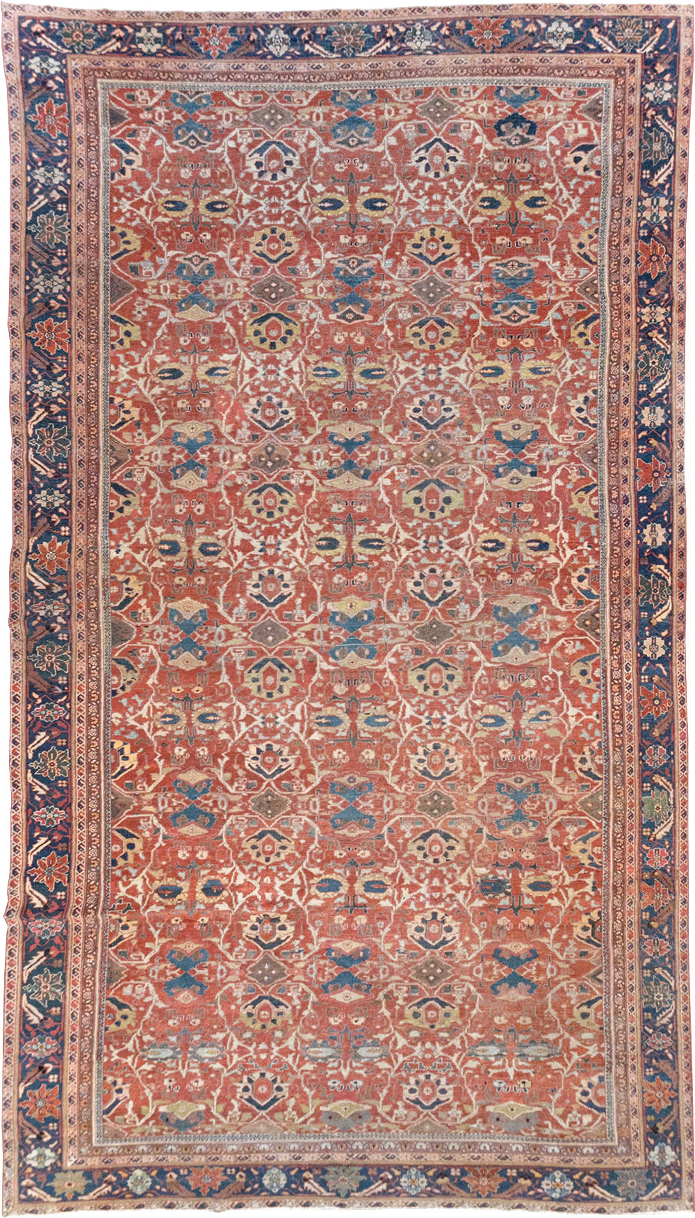 Antique Persian Mahal Large Carpet, No.31874 - Staging