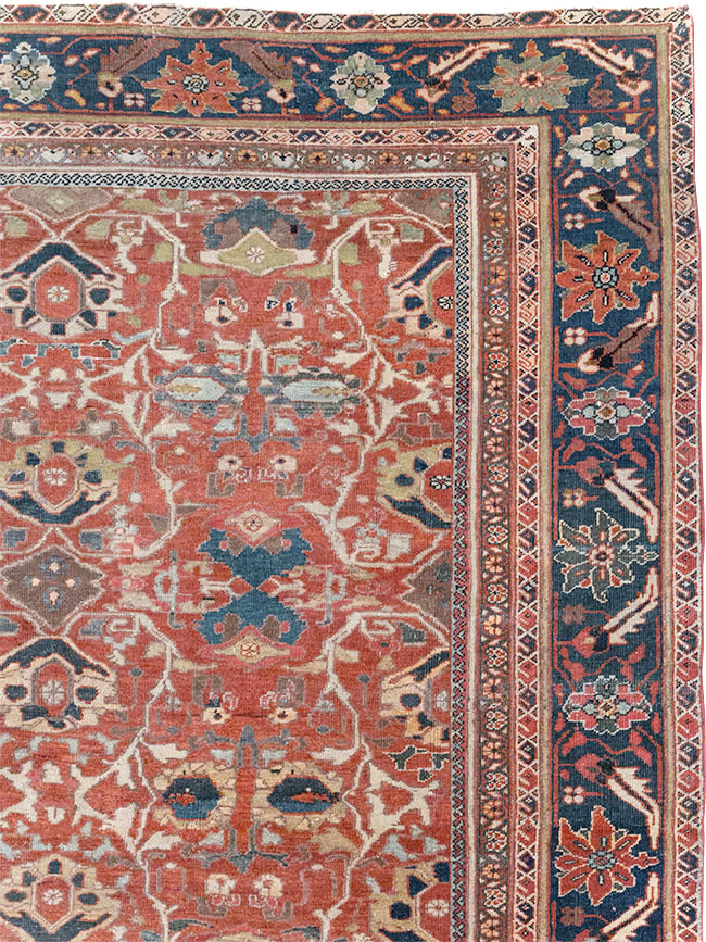 Antique Persian Mahal Large Carpet, No.31874 - Staging