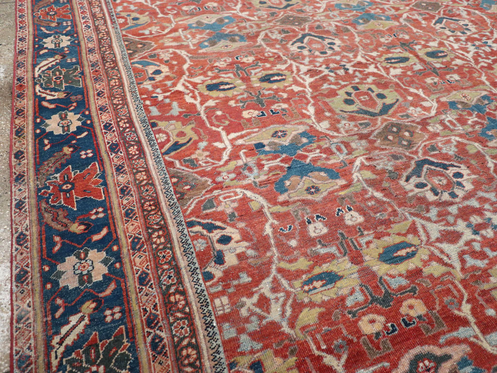 Antique Persian Mahal Large Carpet, No.31874 - Staging