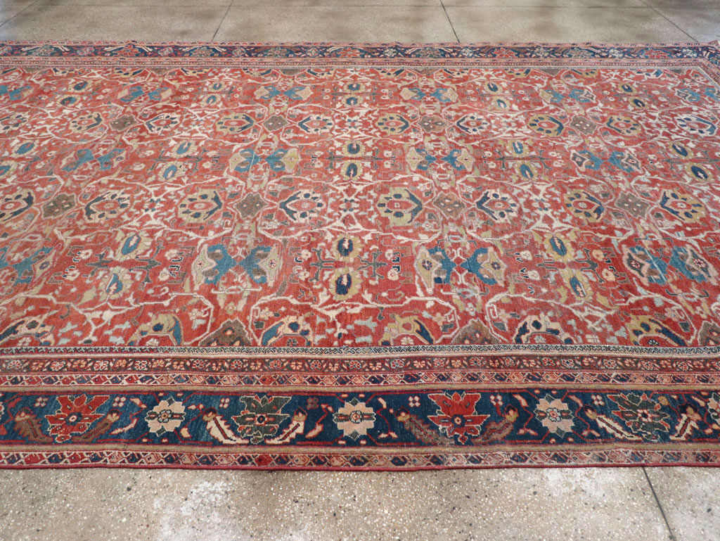 Antique Persian Mahal Large Carpet, No.31874 - Staging