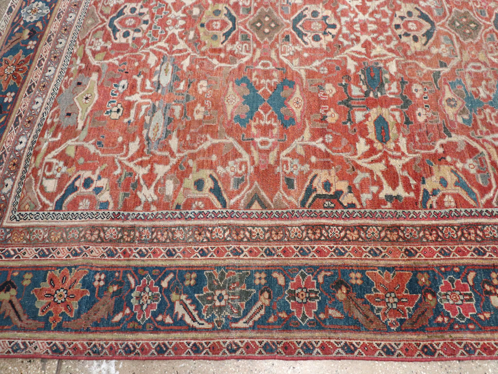 Antique Persian Mahal Large Carpet, No.31874 - Staging