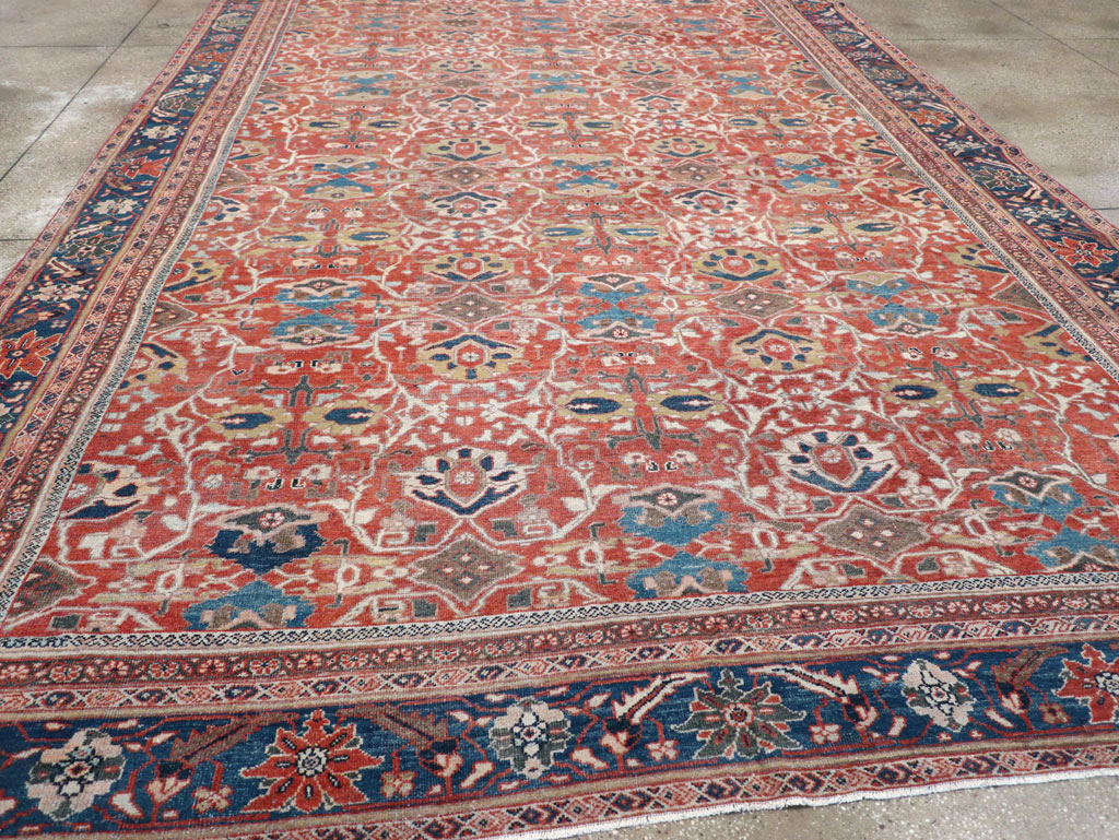 Antique Persian Mahal Large Carpet, No.31874 - Staging