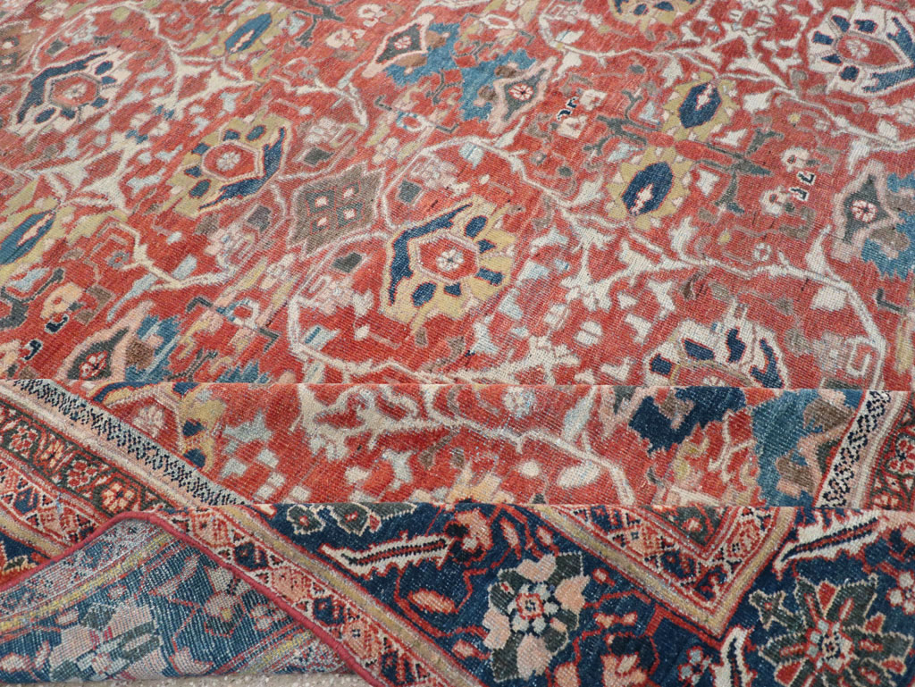 Antique Persian Mahal Large Carpet, No.31874 - Staging