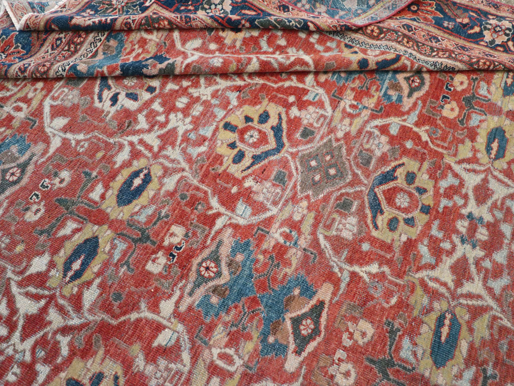 Antique Persian Mahal Large Carpet, No.31874 - Staging