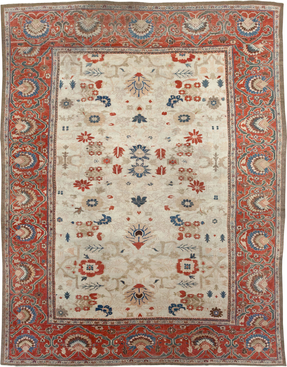 Antique Persian Sultanabad Large Carpet, No.31877 - Staging