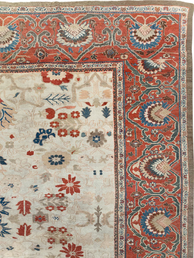 Antique Persian Sultanabad Large Carpet, No.31877 - Staging