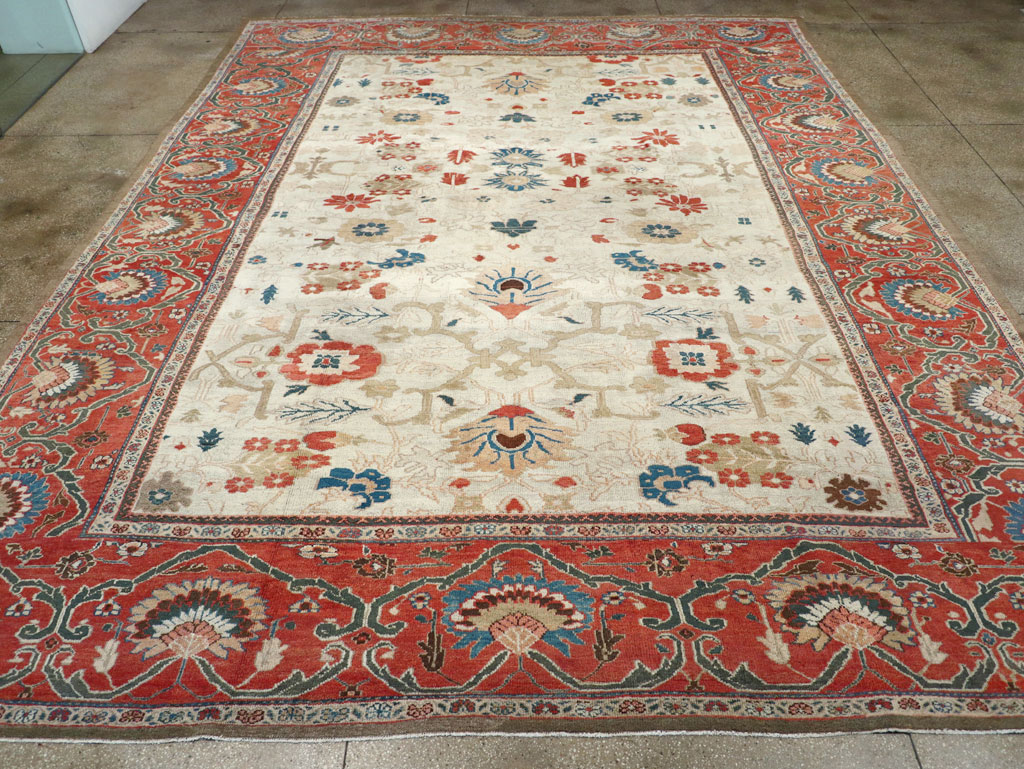 Antique Persian Sultanabad Large Carpet, No.31877 - Staging