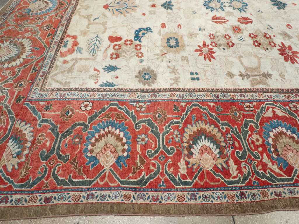 Antique Persian Sultanabad Large Carpet, No.31877 - Staging