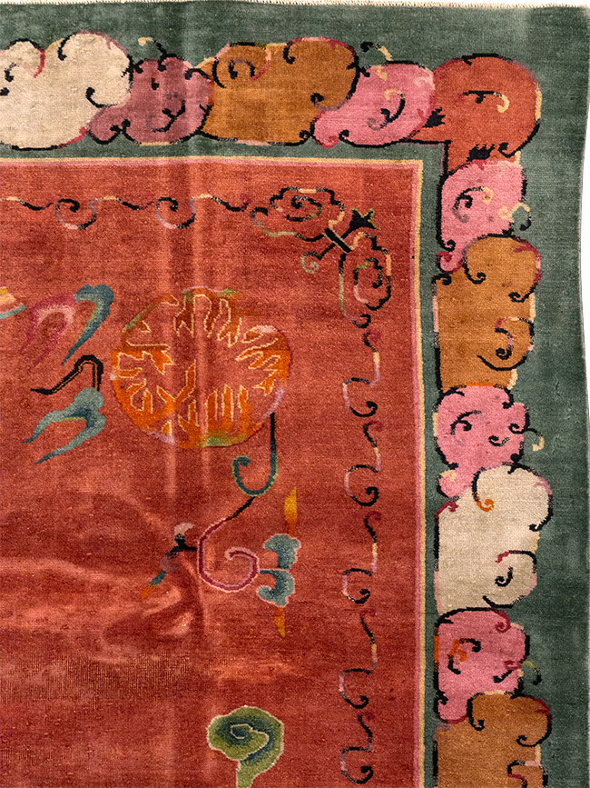 Vintage Chinese Art Deco Room Size Carpet, No.31885 - Staging