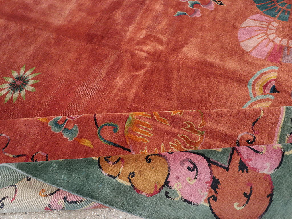 Vintage Chinese Art Deco Room Size Carpet, No.31885 - Staging