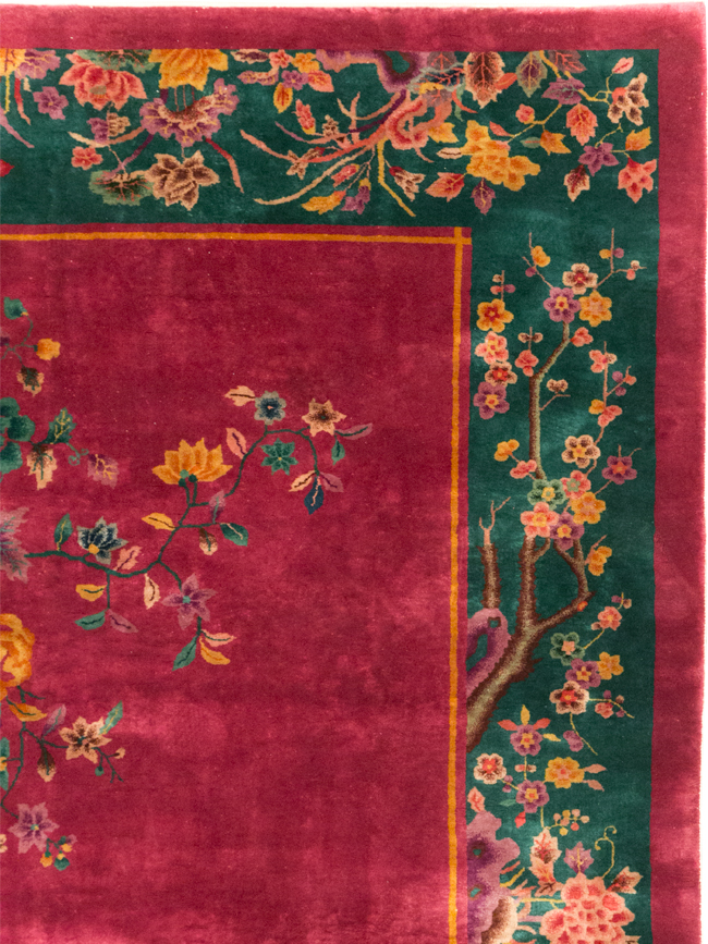Vintage Chinese Art Deco Carpet, No.31896 - Staging