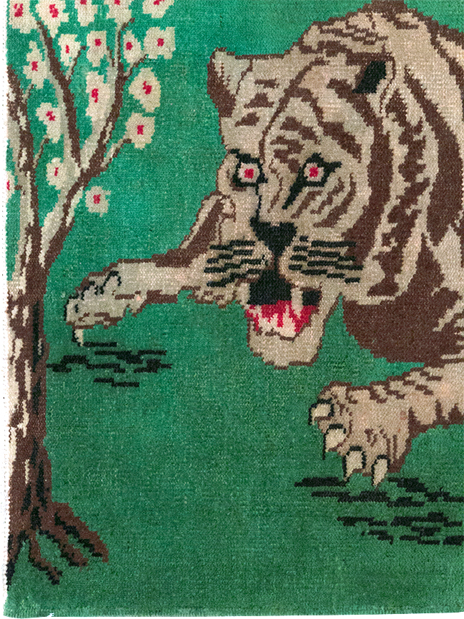 Vintage Turkish Anatolian Pictorial Rug, No.31898 - Staging