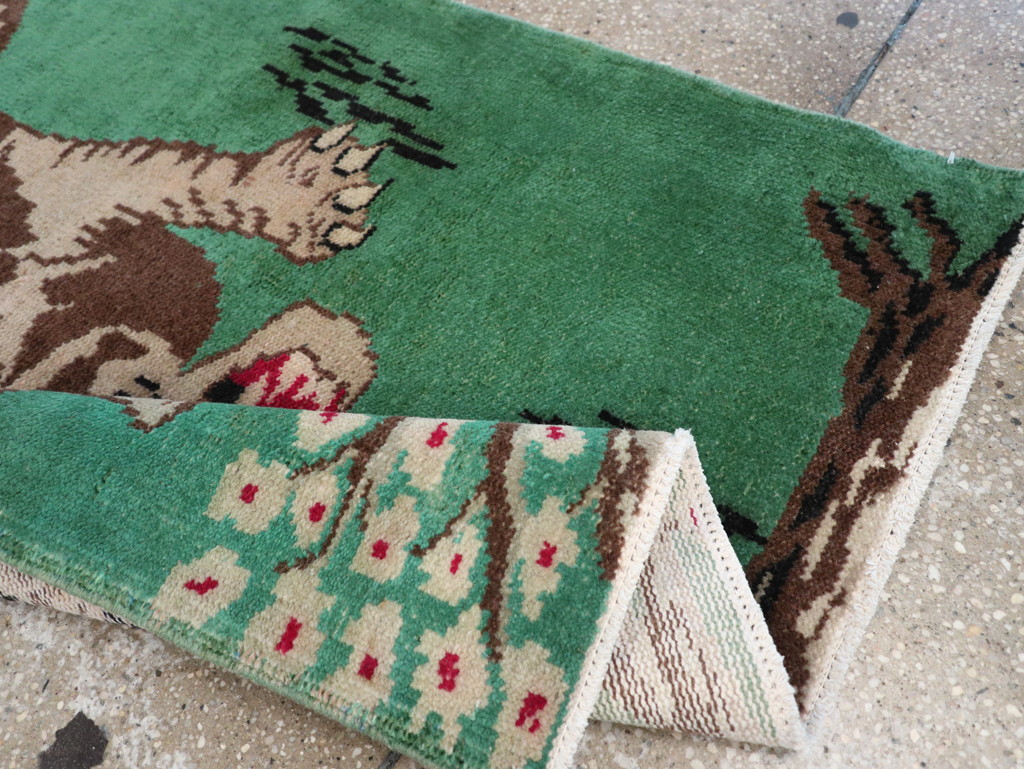 Vintage Turkish Anatolian Pictorial Rug, No.31898 - Staging