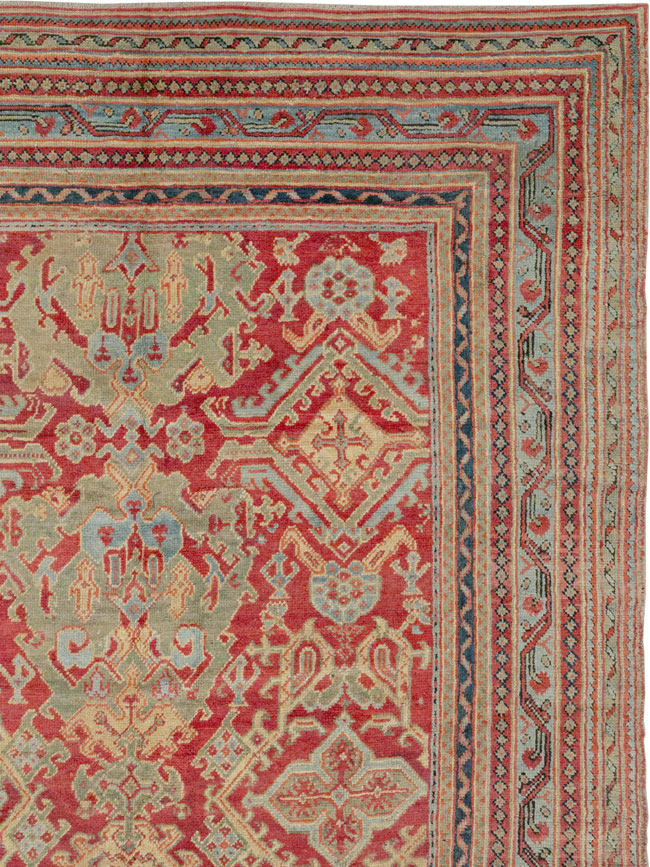 Antique Turkish Oushak Large Room Size Carpet, No.31899 - Staging