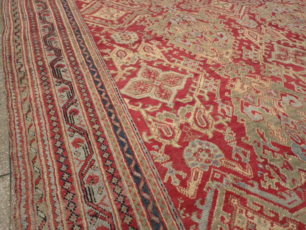 Antique Turkish Oushak Large Room Size Carpet, No.31899 - Staging