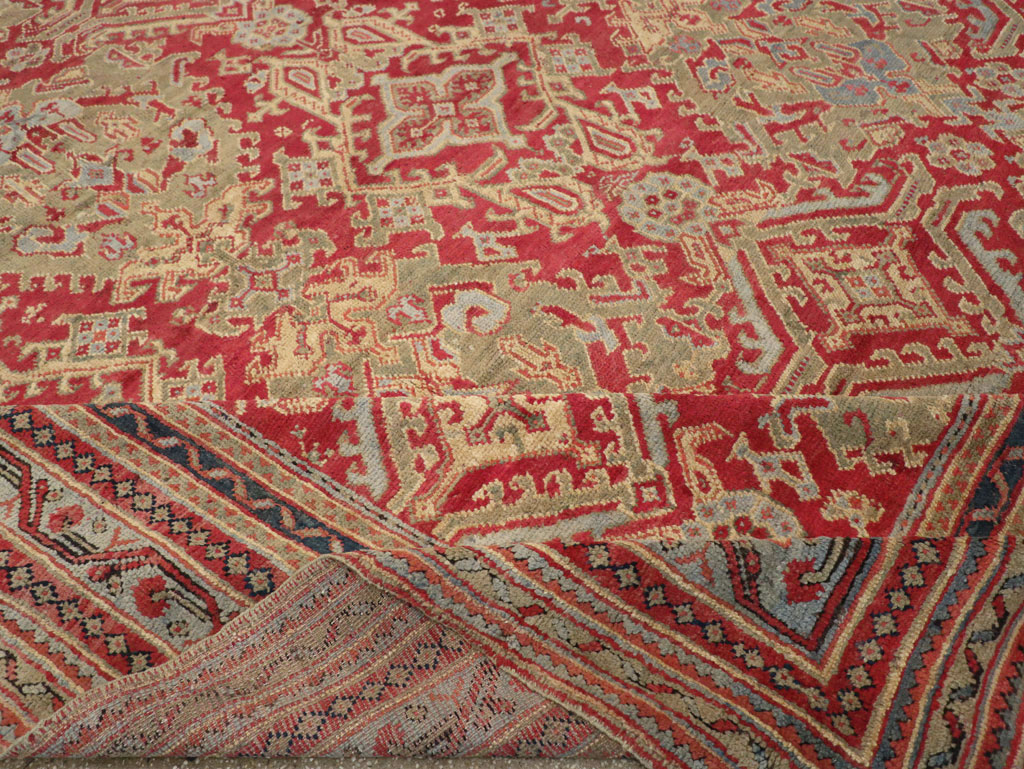 Antique Turkish Oushak Large Room Size Carpet, No.31899 - Staging