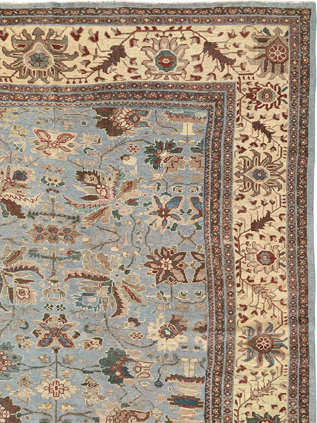 Antique Persian Mahal Large Room Size Carpet, No.31900 - Staging