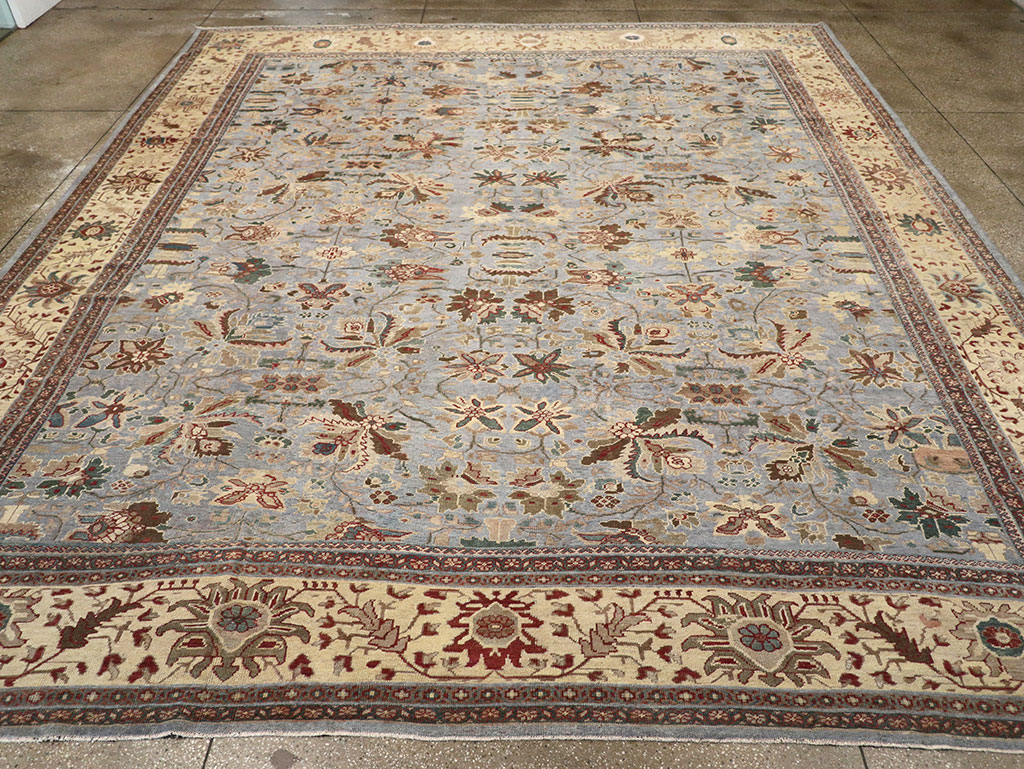 Antique Persian Mahal Large Room Size Carpet, No.31900 - Staging