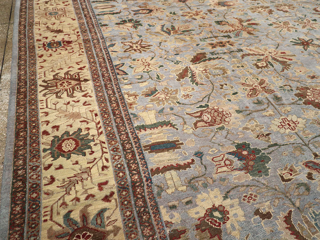 Antique Persian Mahal Large Room Size Carpet, No.31900 - Staging