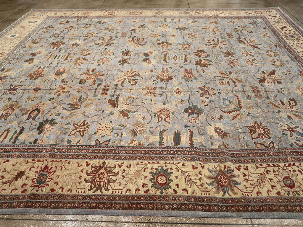 Antique Persian Mahal Large Room Size Carpet, No.31900 - Staging