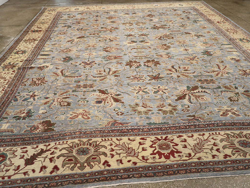 Antique Persian Mahal Large Room Size Carpet, No.31900 - Staging