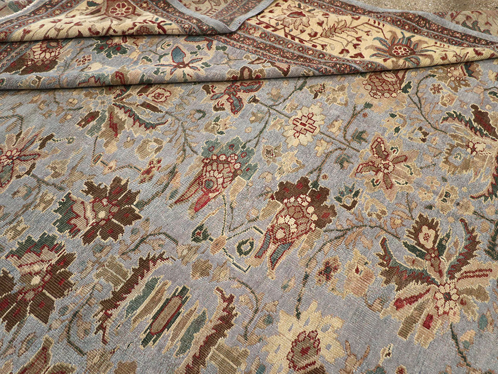 Antique Persian Mahal Large Room Size Carpet, No.31900 - Staging