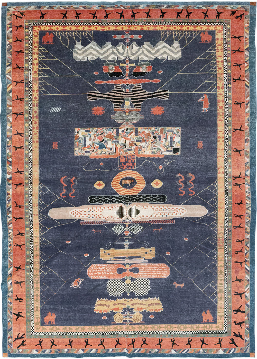 Vintage Turkish Anatolian Accent Carpet, No.31901 - Staging