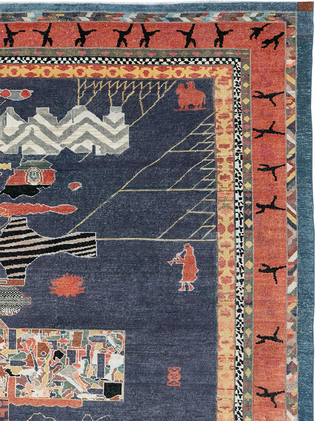 Vintage Turkish Anatolian Accent Carpet, No.31901 - Staging