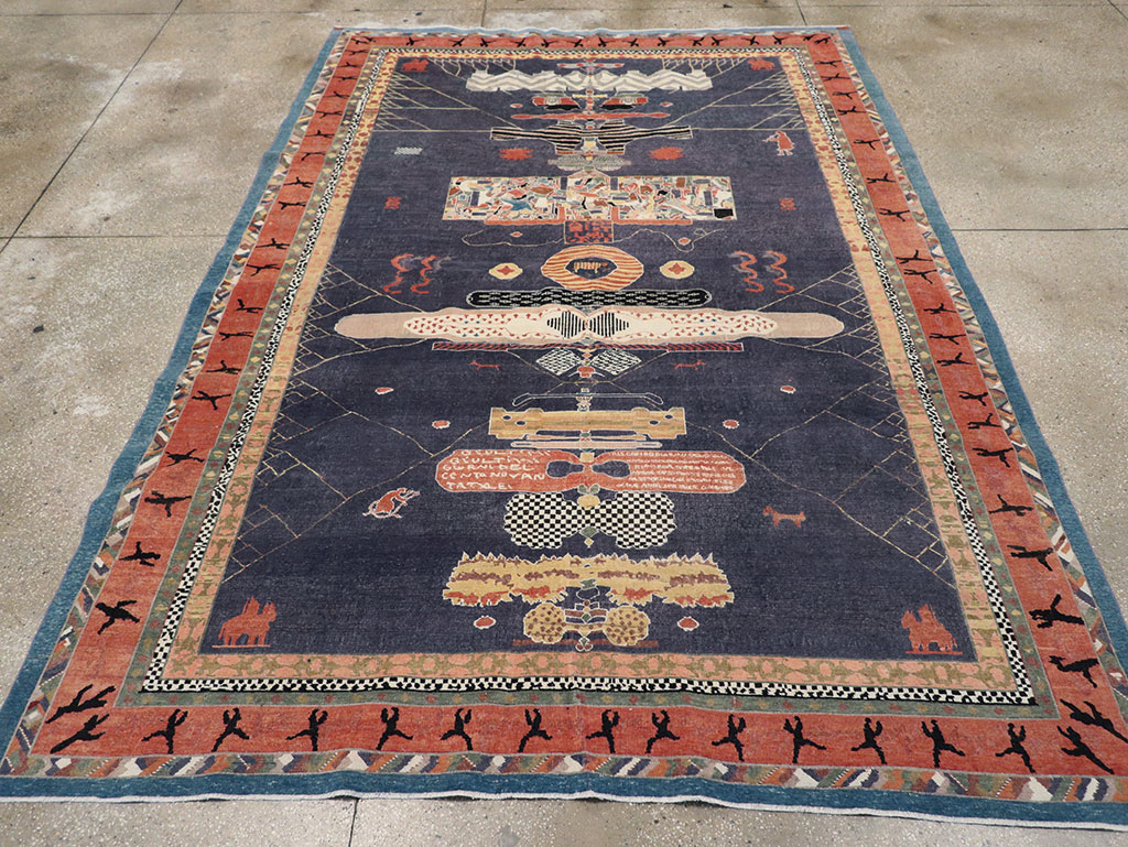 Vintage Turkish Anatolian Accent Carpet, No.31901 - Staging