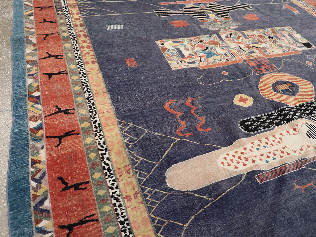 Vintage Turkish Anatolian Accent Carpet, No.31901 - Staging