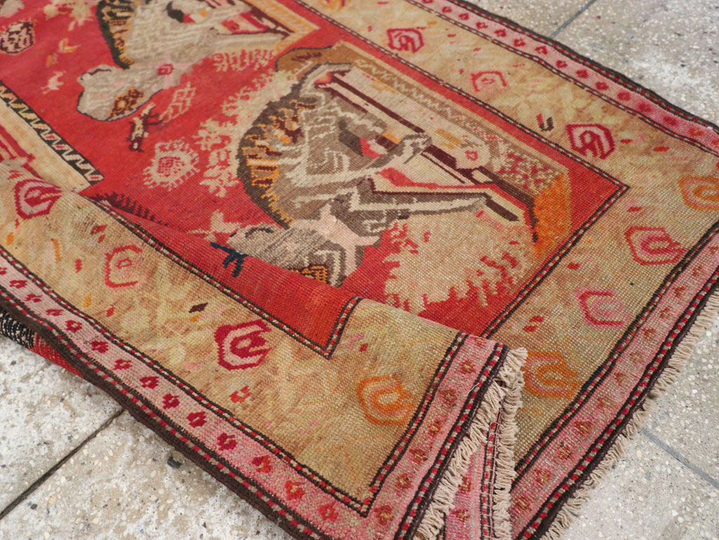 Antique Russian Karabagh Pictorial Rug, No.31914 - Staging