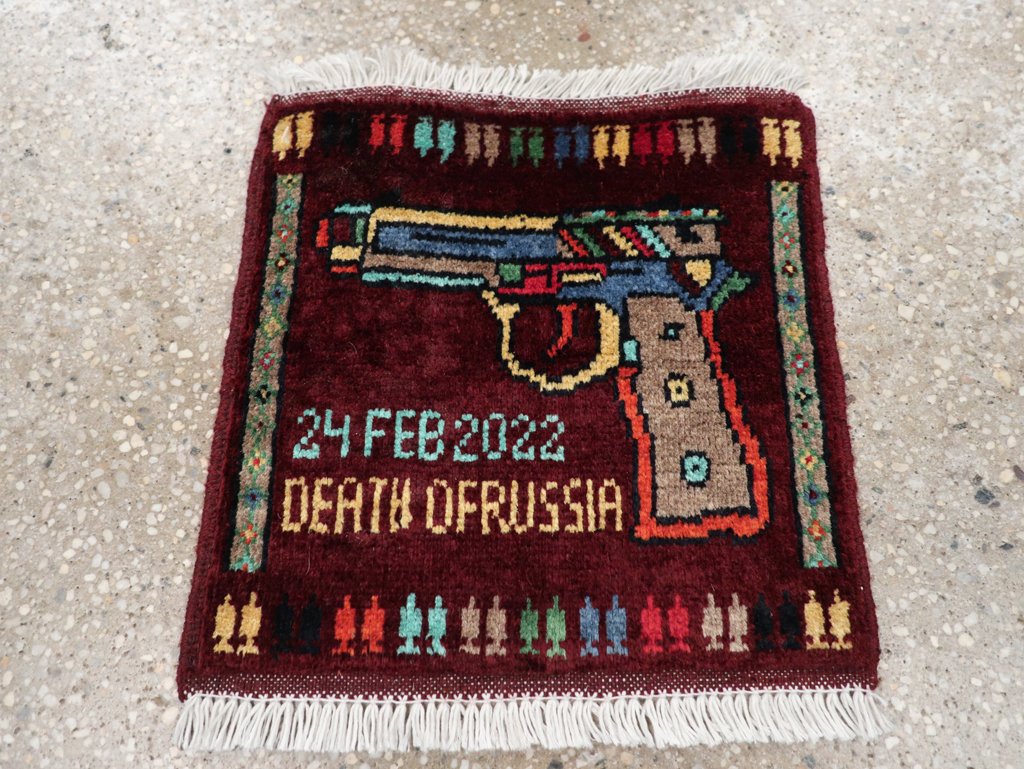Vintage Afghan Baluch War Rug, No.31922 - Staging