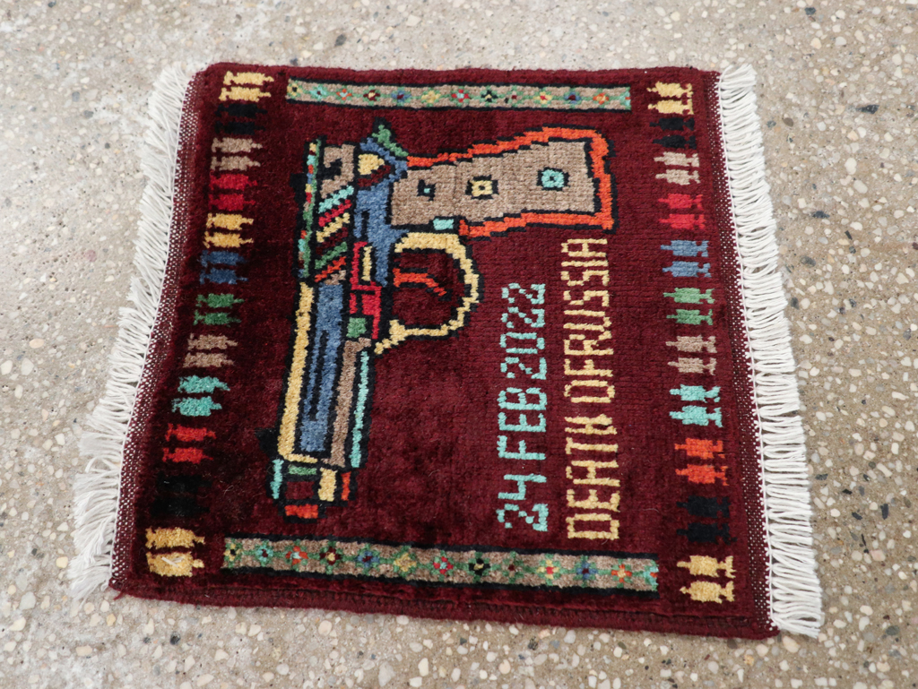 Vintage Afghan Baluch War Rug, No.31922 - Staging
