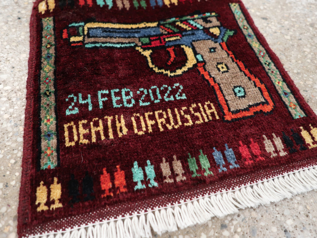 Vintage Afghan Baluch War Rug, No.31922 - Staging