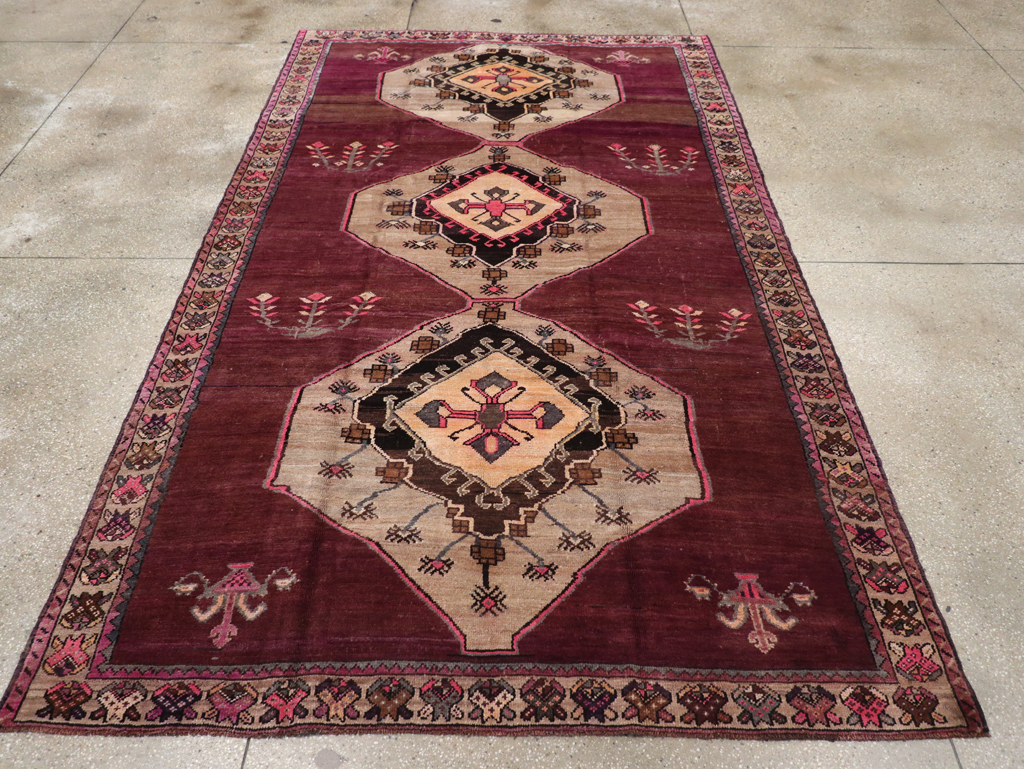 Vintage Turkish Anatolian Gallery Carpet, No.31927 - Staging