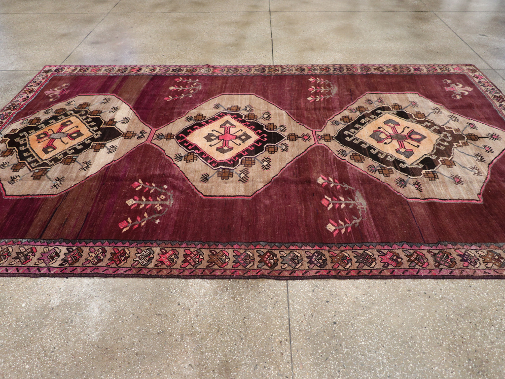 Vintage Turkish Anatolian Gallery Carpet, No.31927 - Staging