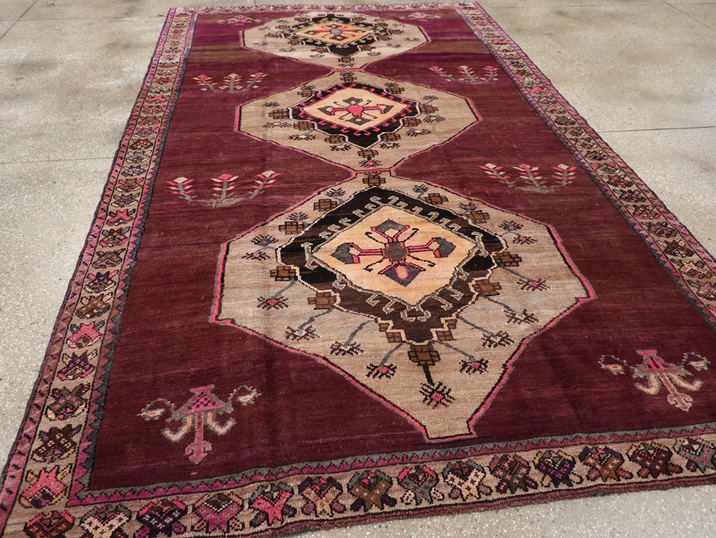Vintage Turkish Anatolian Gallery Carpet, No.31927 - Staging