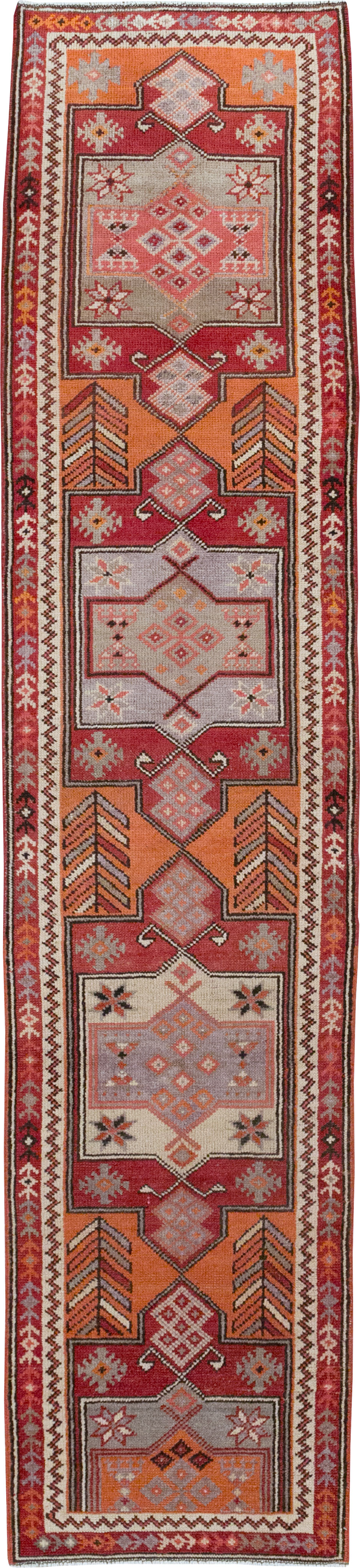 Vintage Turkish Tribal Runner, No.31928 - Staging