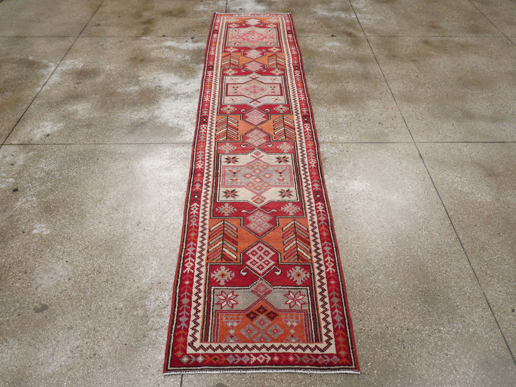 Vintage Turkish Tribal Runner, No.31928 - Staging