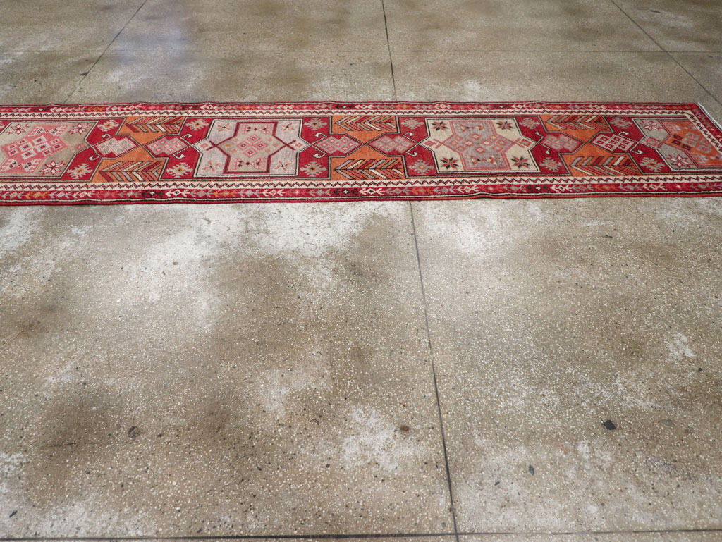 Vintage Turkish Tribal Runner, No.31928 - Staging