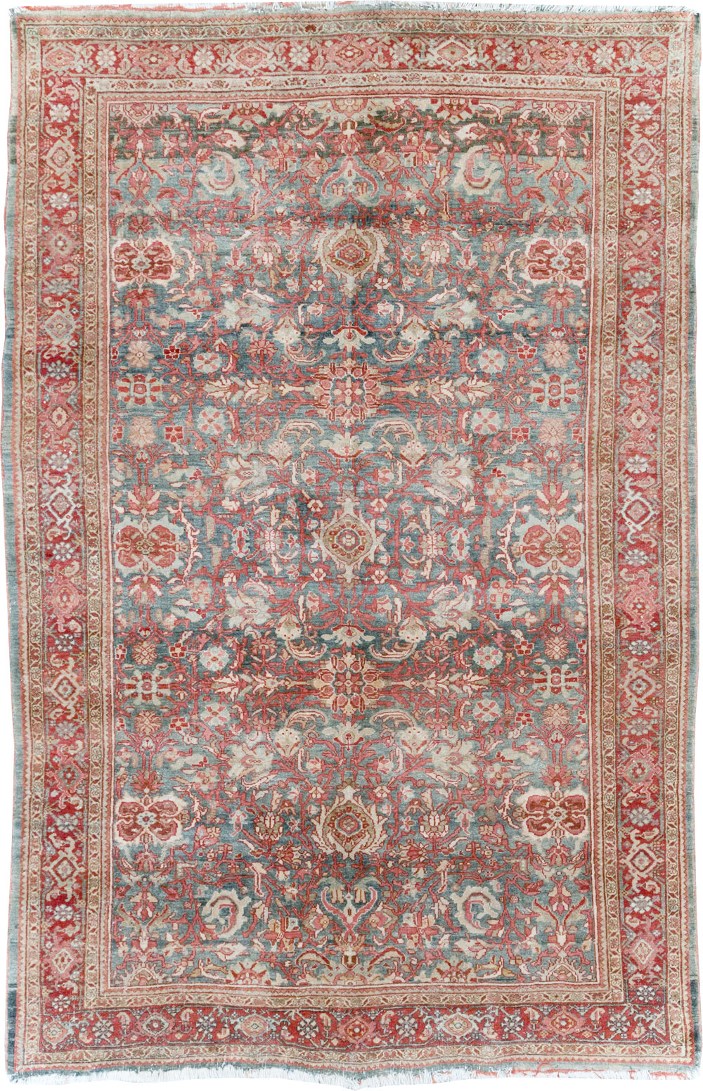 Antique Persian Bidjar Accent Rug, No.31933 - Staging