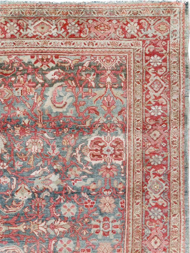 Antique Persian Bidjar Accent Rug, No.31933 - Staging