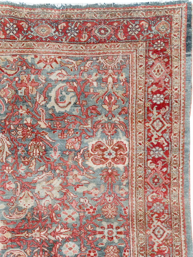 Antique Persian Bidjar Accent Rug, No.31933 - Staging