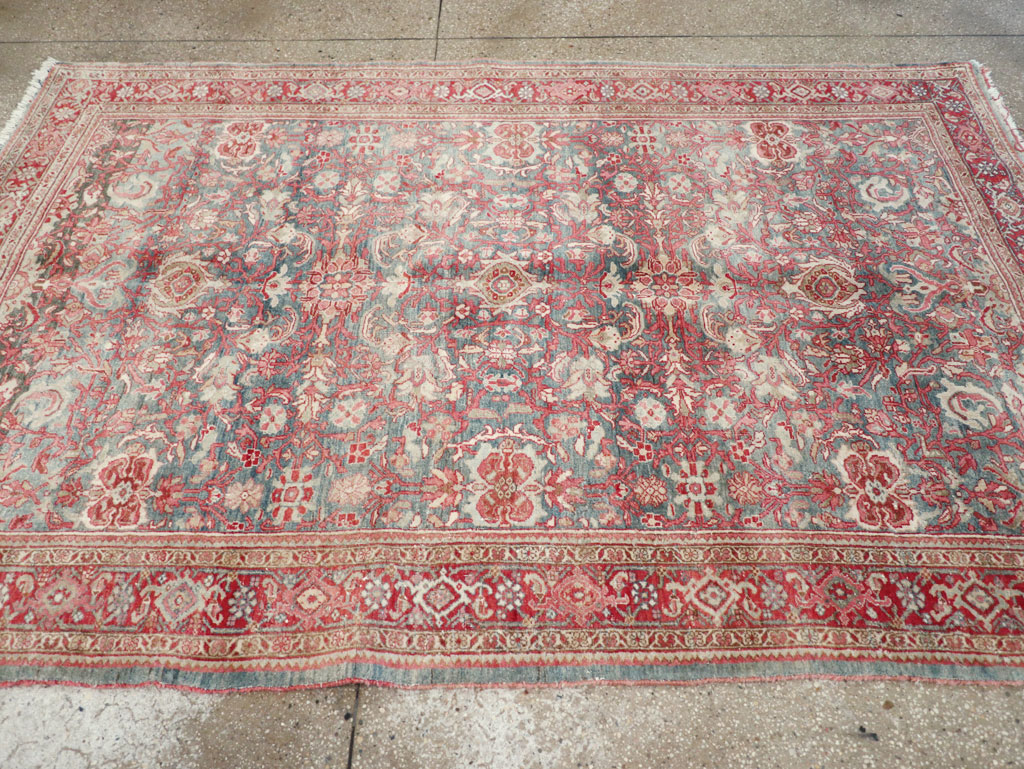 Antique Persian Bidjar Accent Rug, No.31933 - Staging