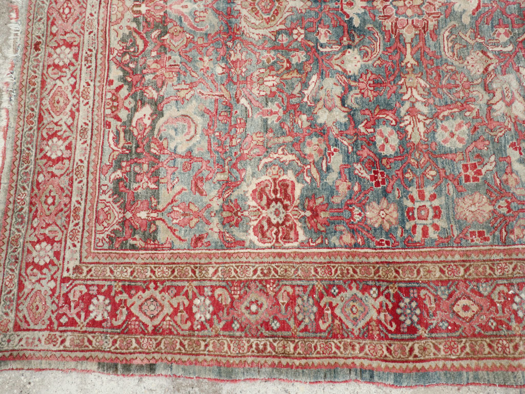 Antique Persian Bidjar Accent Rug, No.31933 - Staging