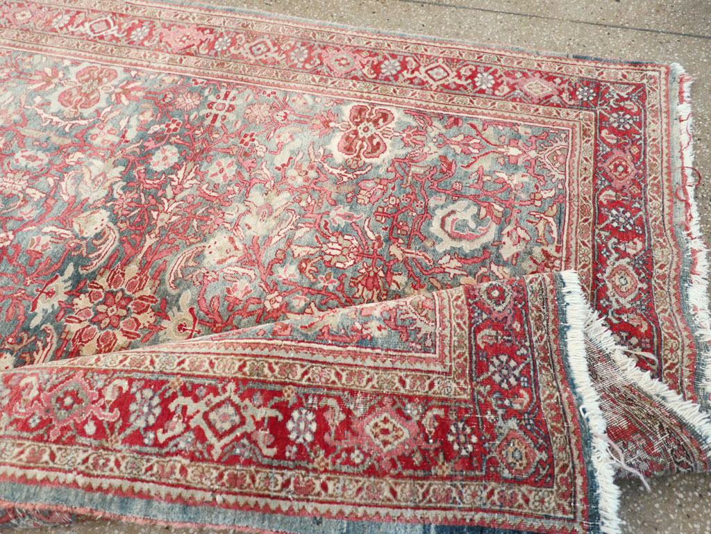 Antique Persian Bidjar Accent Rug, No.31933 - Staging