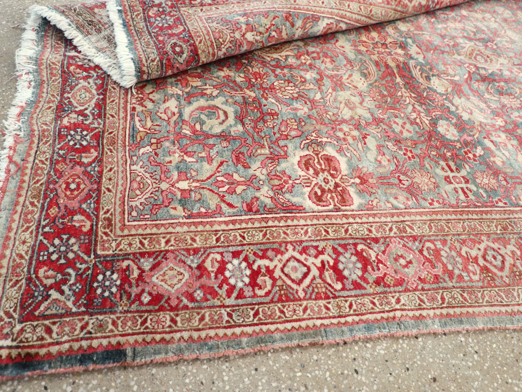 Antique Persian Bidjar Accent Rug, No.31933 - Staging