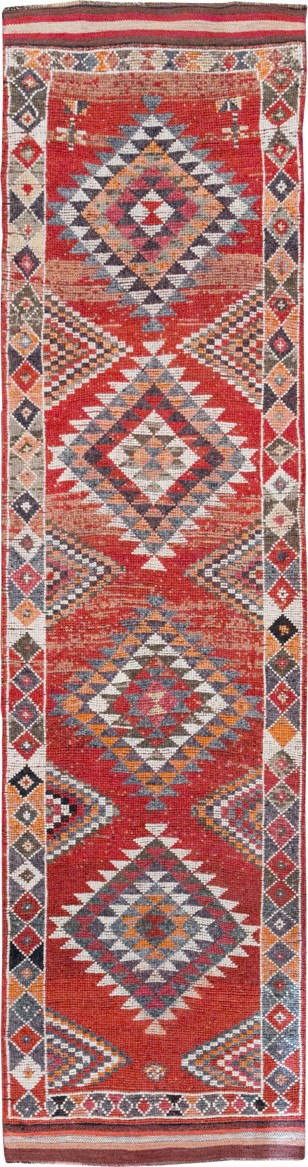 Vintage Turkish Tribal Runner, No.31934 - Staging